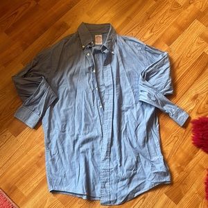 Brooks brothers men’s blue dress shirt 15.5/33
